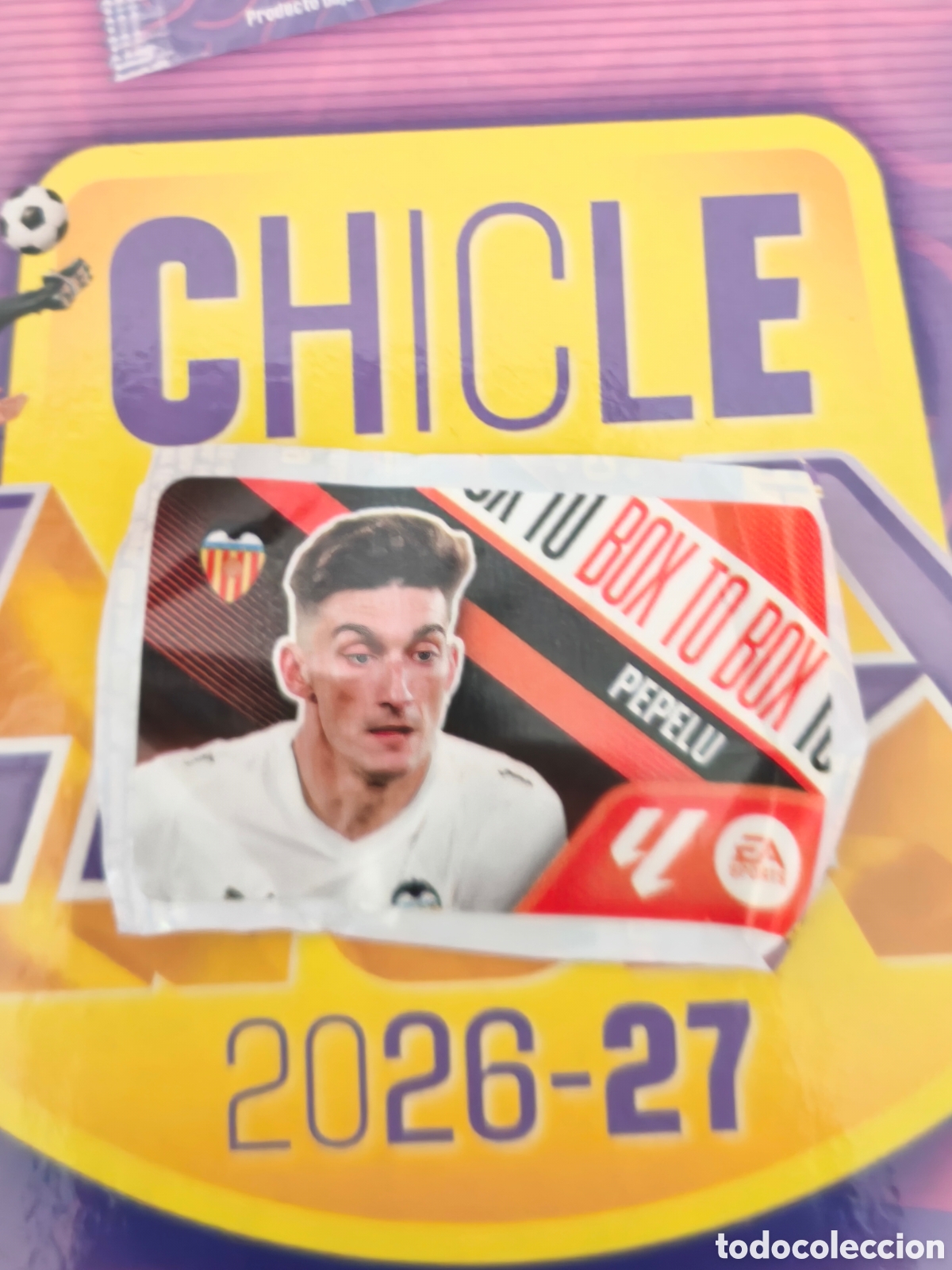 Cromos de f&uacute;tbol: Pepelu BOX TO BOX Chicle liga este 26/27 Valencia