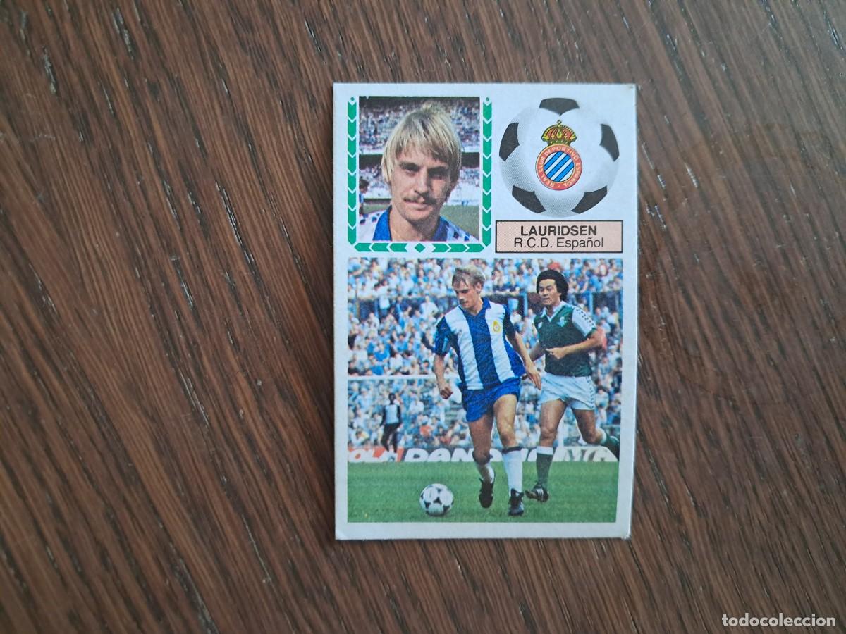 Cromos de f&uacute;tbol: cromo de futbol, edic. Este 83-84, Lauridsen, R.C.D. Espa&ntilde;ol. sin pegar.