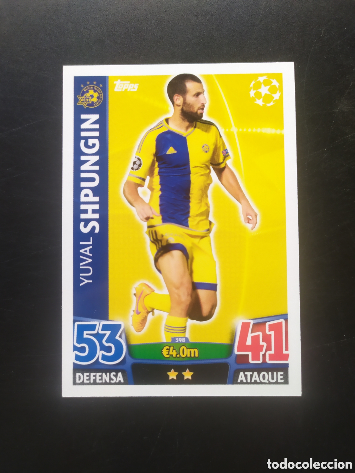 Cromos de f&uacute;tbol: UEFA Champions match attax topps 2015 2016 15 16 Shpungin n&deg; 398 Maccabi Tel Aviv