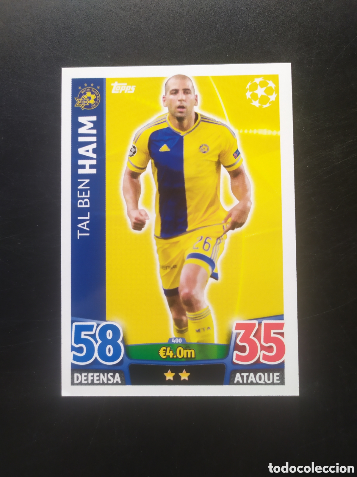 Cromos de f&uacute;tbol: UEFA Champions match attax topps 2015 2016 15 16 Haim n&deg; 400 Maccabi Tel Aviv