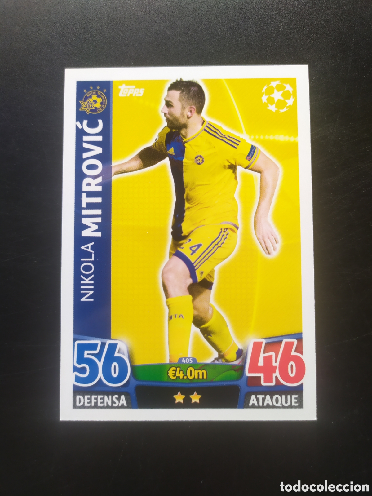 Cromos de f&uacute;tbol: UEFA Champions match attax topps 2015 2016 15 16 Mitrovic n&deg; 405 Maccabi Tel Aviv