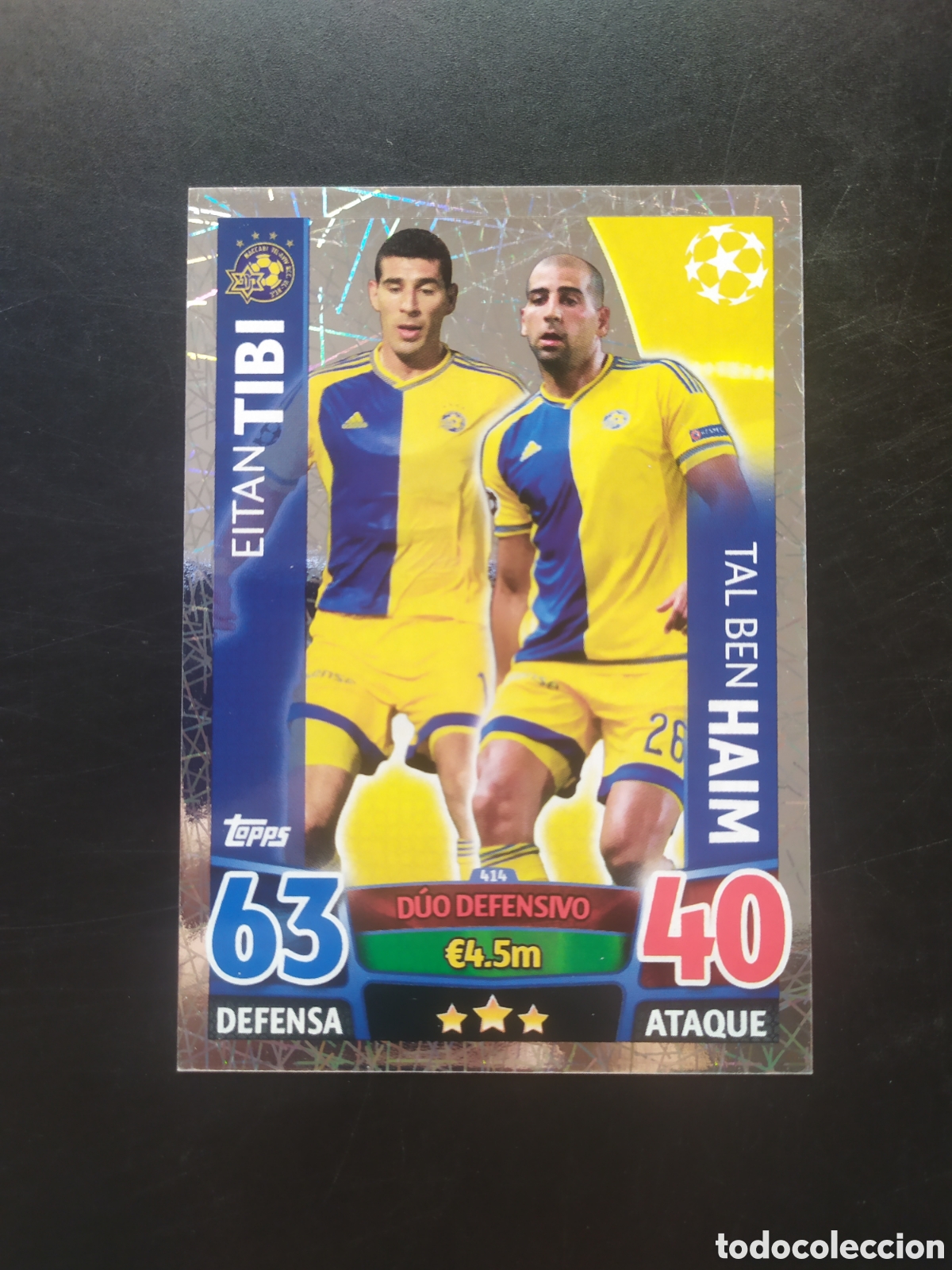 Cromos de f&uacute;tbol: UEFA Champions match attax topps 2015 2016 15 16 Tibi Haim n&deg; 414 Maccabi Tel Aviv