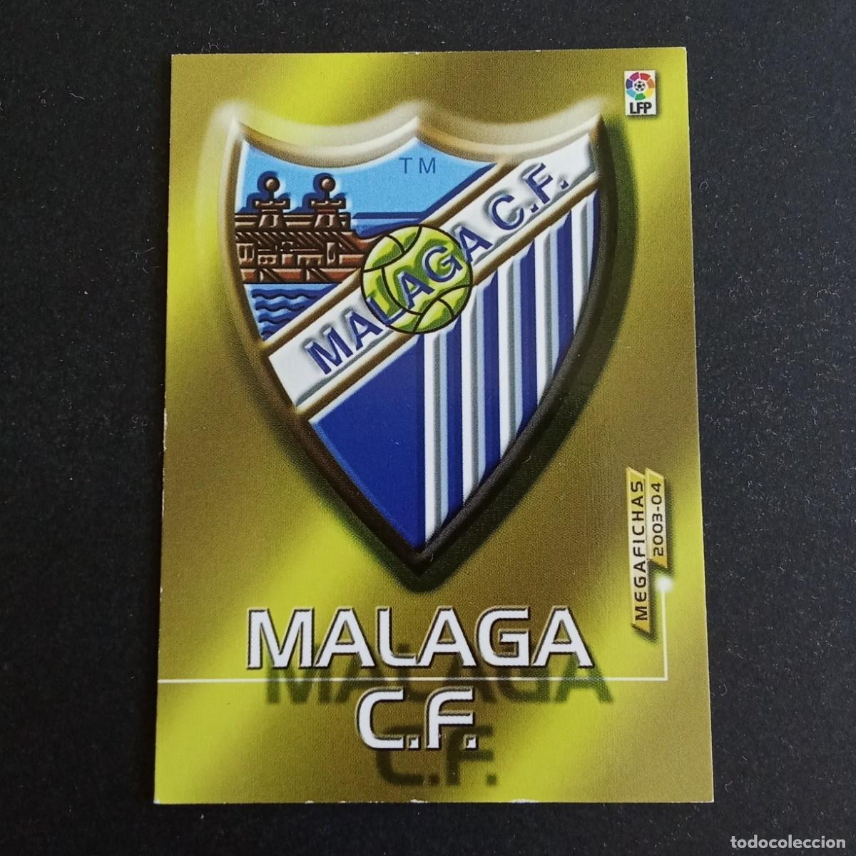 Cromos de f&uacute;tbol: 163 ESCUDO MALAGA LIGA 2003 2004 03 04 MEGAFICHAS PANINI