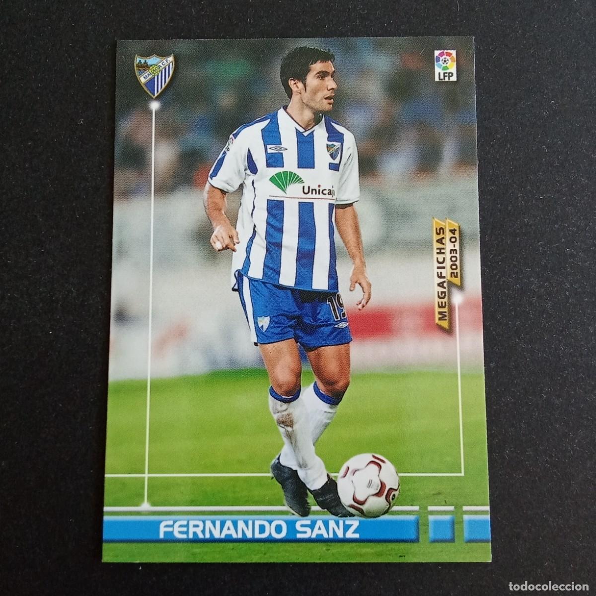 Cromos de f&uacute;tbol: 166 FERNANDO SANZ MALAGA LIGA 2003 2004 03 04 MEGAFICHAS PANINI