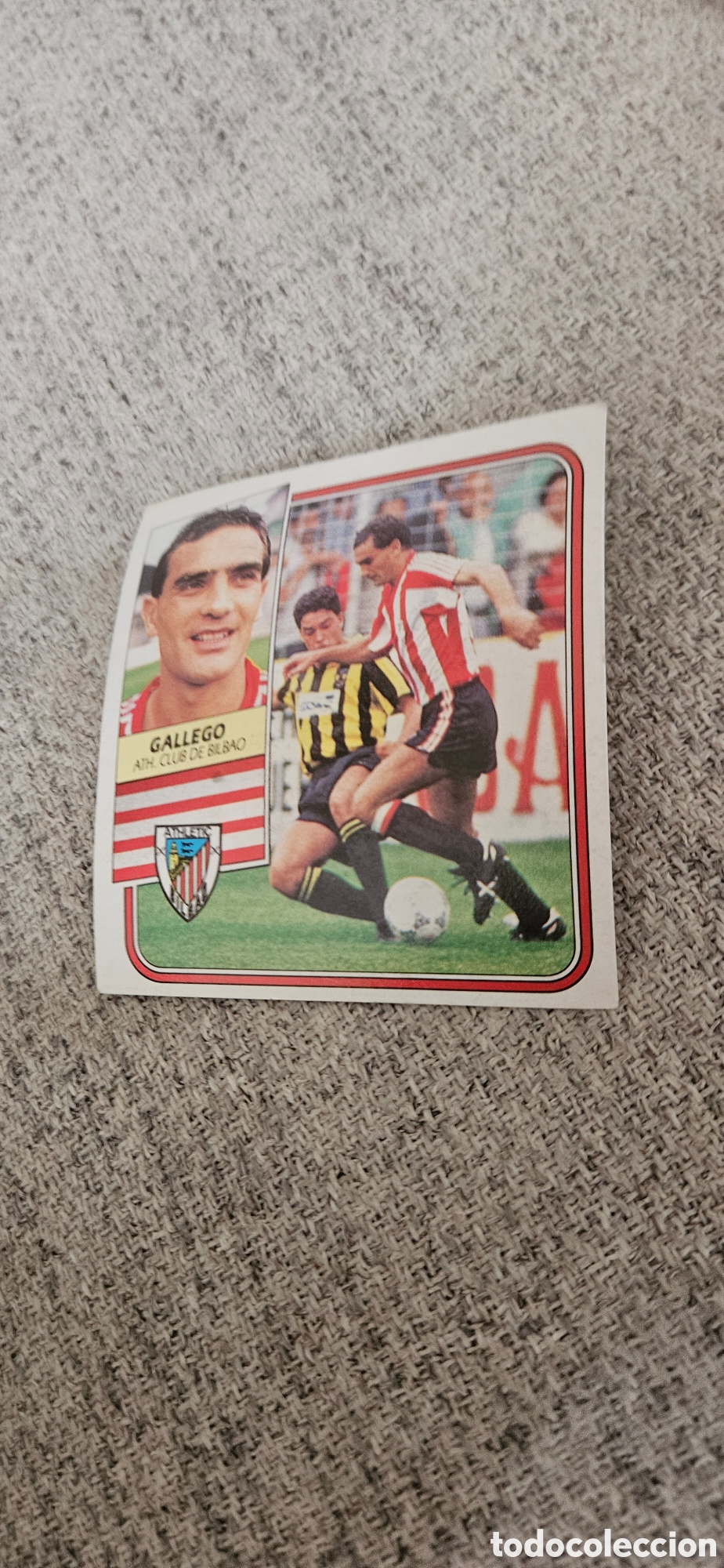 Figurine di Calcio: Gallego athletic de Bilbao este 1989 1990 89 90 sin pegar