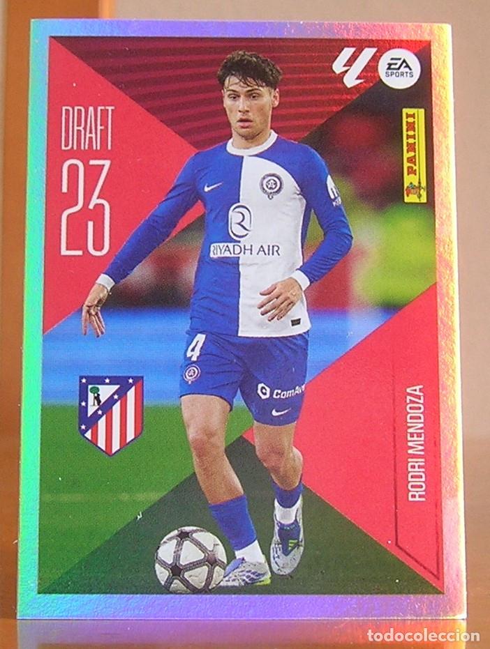 Cromos de f&uacute;tbol: EDICIONES ESTE 2026-2027 26 27 N&ordm; 21 RODRI MENDOZA (ATLETICO MADRID) DRAFT 23