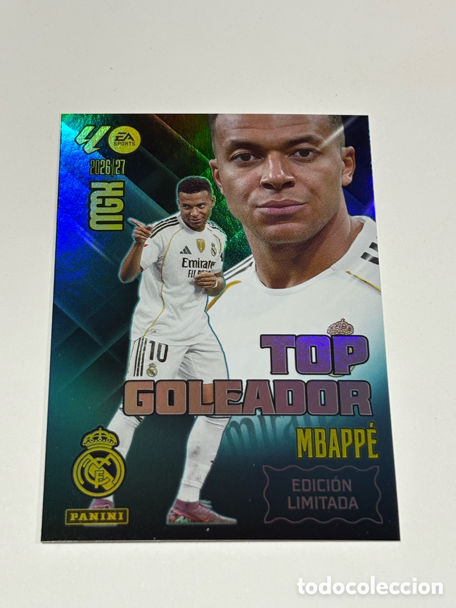 Cromos de f&uacute;tbol: Mbappe X100 Edicion Limitada Top Goleador MGK Megacracks 2026-27 RK Panini 2027