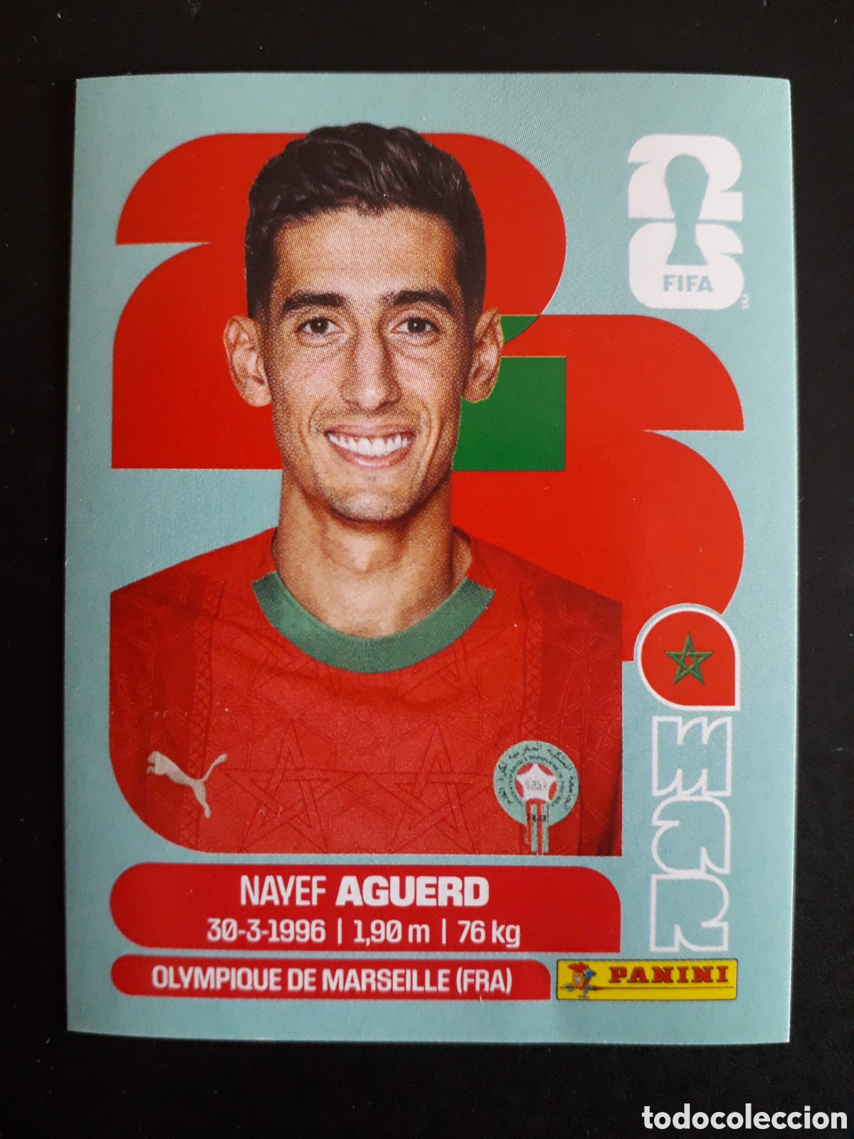 Fu&szlig;ball-Sticker: AGUERD MARRUECOS MAR 6 MUNDIAL F&Uacute;TBOL 2026 FIFA WORLD CUP PANINI SIN PEGAR PEDIDO M&Iacute;NIMO 3&euro;