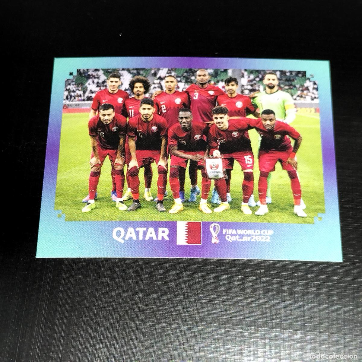 Cromos de f&uacute;tbol: QAT 1 SELECCION EQUIPO QATAR CROMOS STICKER MUNDIAL QTAR 22 2022 FIFA WORLD CUP PANINI