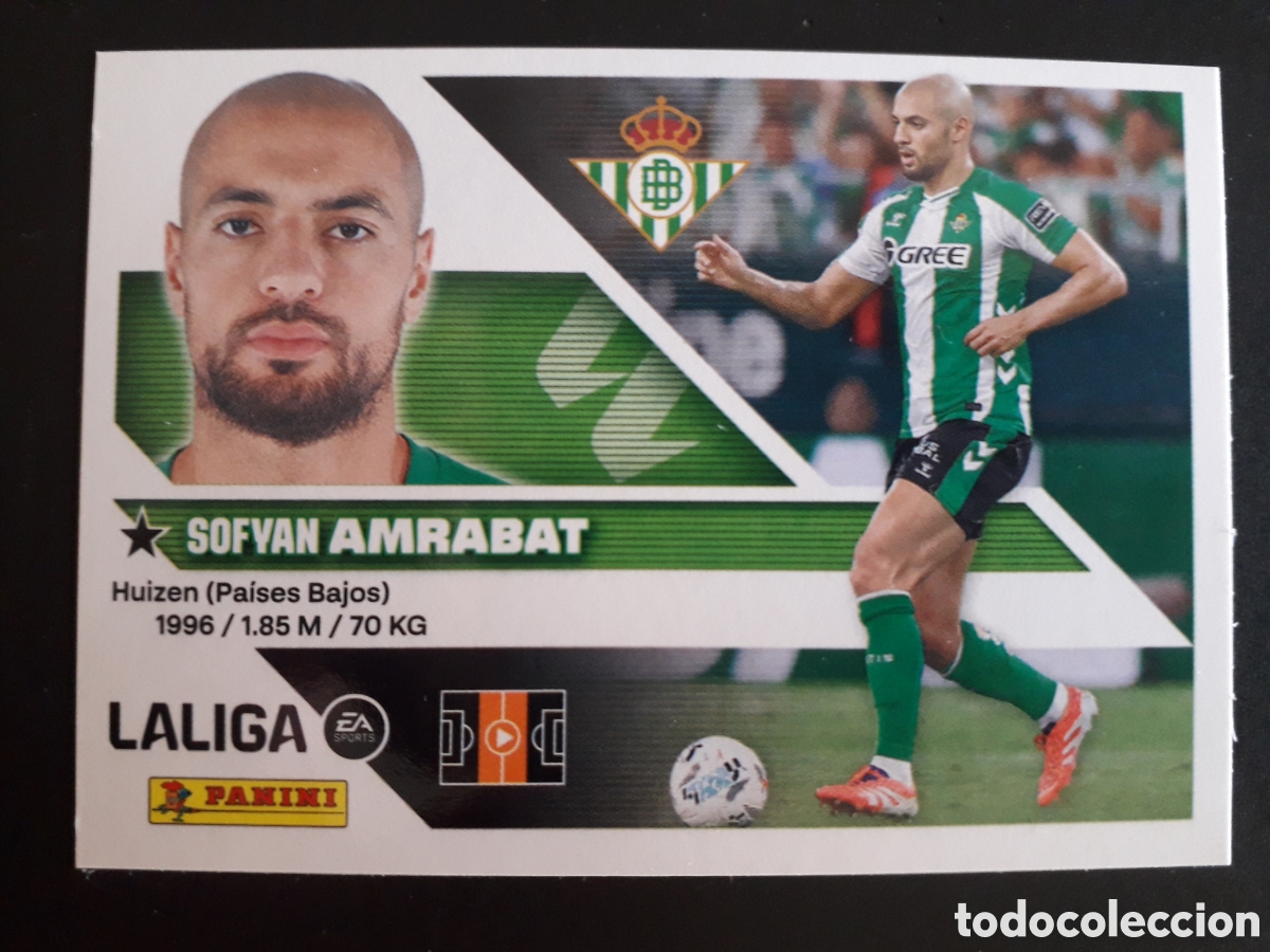 Cromos de f&uacute;tbol: AMRABAT, BETIS N&deg; 11 ED ESTE 2026 2027 26 27 SIN PEGAR PEDIDO M&Iacute;NIMO 3&euro;