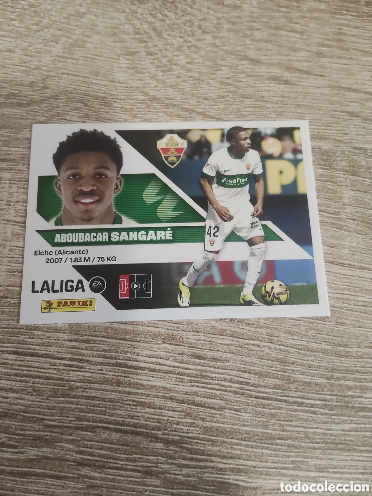 Cromos de f&uacute;tbol: Sangare Elche liga 2026 2027 26 27 ediciones este