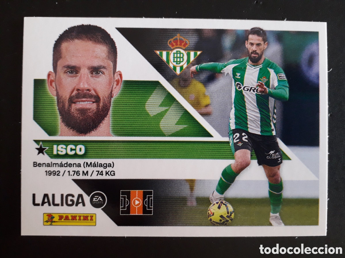 Cromos de f&uacute;tbol: ISCO BETIS N&deg; 16 ED ESTE 2026 2027 26 27 SIN PEGAR PEDIDO M&Iacute;NIMO 3&euro;