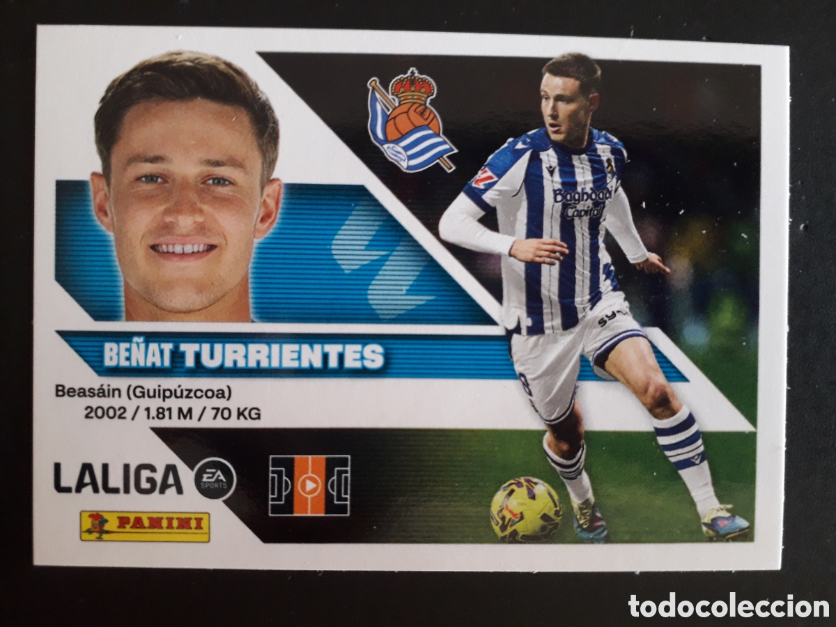 Cromos de f&uacute;tbol: TURRIENTES, REAL SOCIEDAD N&deg; 12 ED ESTE 2026 2027 26 27 SIN PEGAR PEDIDO M&Iacute;NIMO 3&euro;
