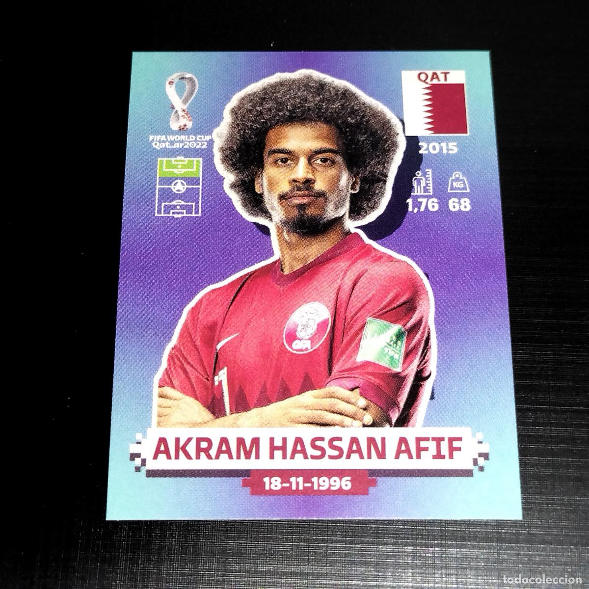 Figurine di Calcio: QAT 16 AKRAM HASSAN AFIF QATAR CROMOS STICKER MUNDIAL QTAR 22 2022 FIFA WORLD CUP PANINI