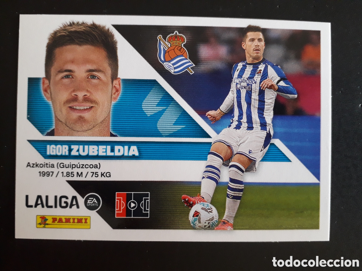 Figurine di Calcio: ZUBELDIA REAL SOCIEDAD N&deg; 6 ED ESTE 2026 2027 26 27 SIN PEGAR PEDIDO M&Iacute;NIMO 3&euro;.