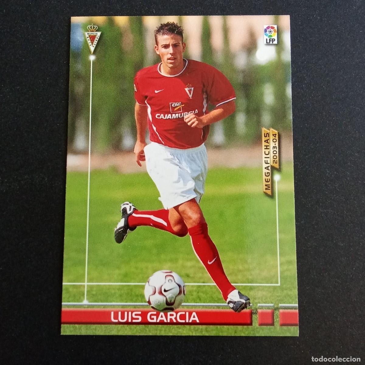 Cromos de f&uacute;tbol: 216 LUIS GARCIA MURCIA LIGA 2003 2004 03 04 MEGAFICHAS PANINI