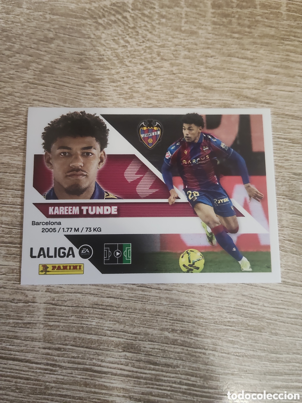 Cromos de f&uacute;tbol: Tunde Levante liga 2026 2027 26 27 ediciones este