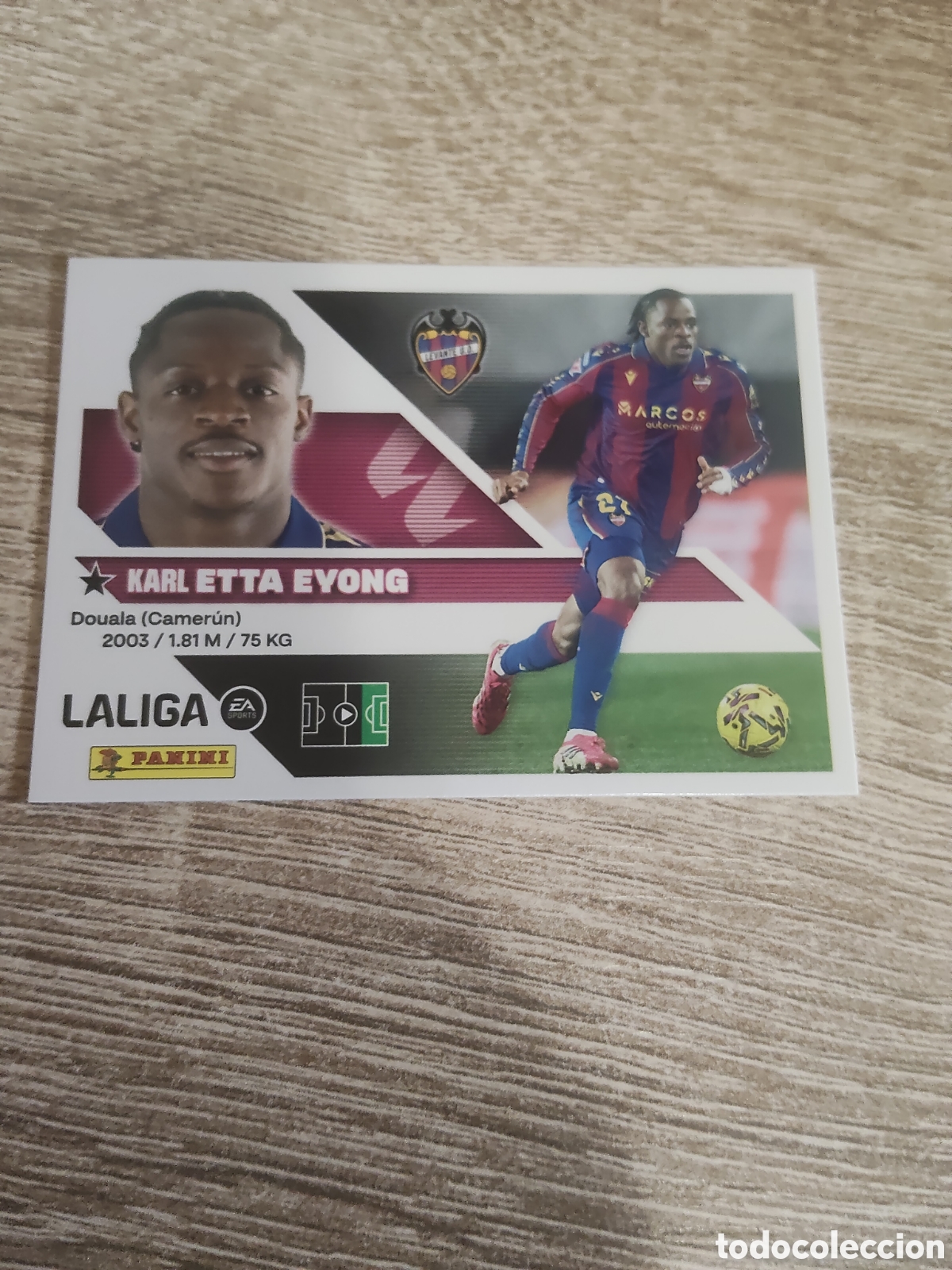 Cromos de f&uacute;tbol: Etta Eyong Levante liga 2026 2027 26 27 ediciones este