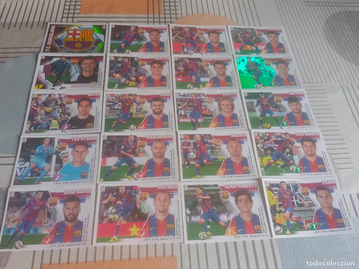 Fu&szlig;ball-Sticker: 2015 2016 15 16 MESSI BARCELONA 20 CROMOS DEL EQUIPO BASICO COMPLETO HASTA 2&ordf; EDICION MESSI