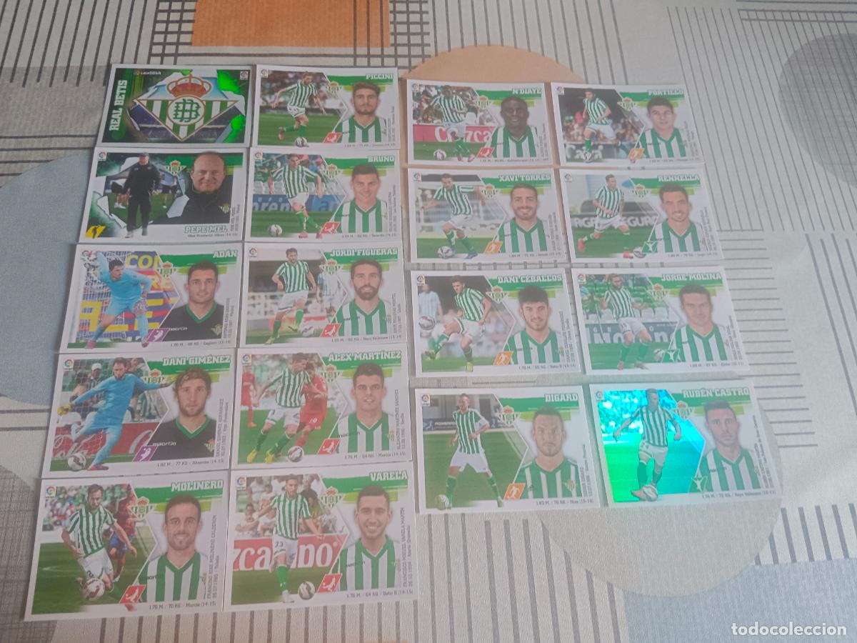 Football Stickers: 2015 2016 15 16 BETIS 18 CROMOS DEL EQUIPO BASICO NUEVOS DE SOBRE