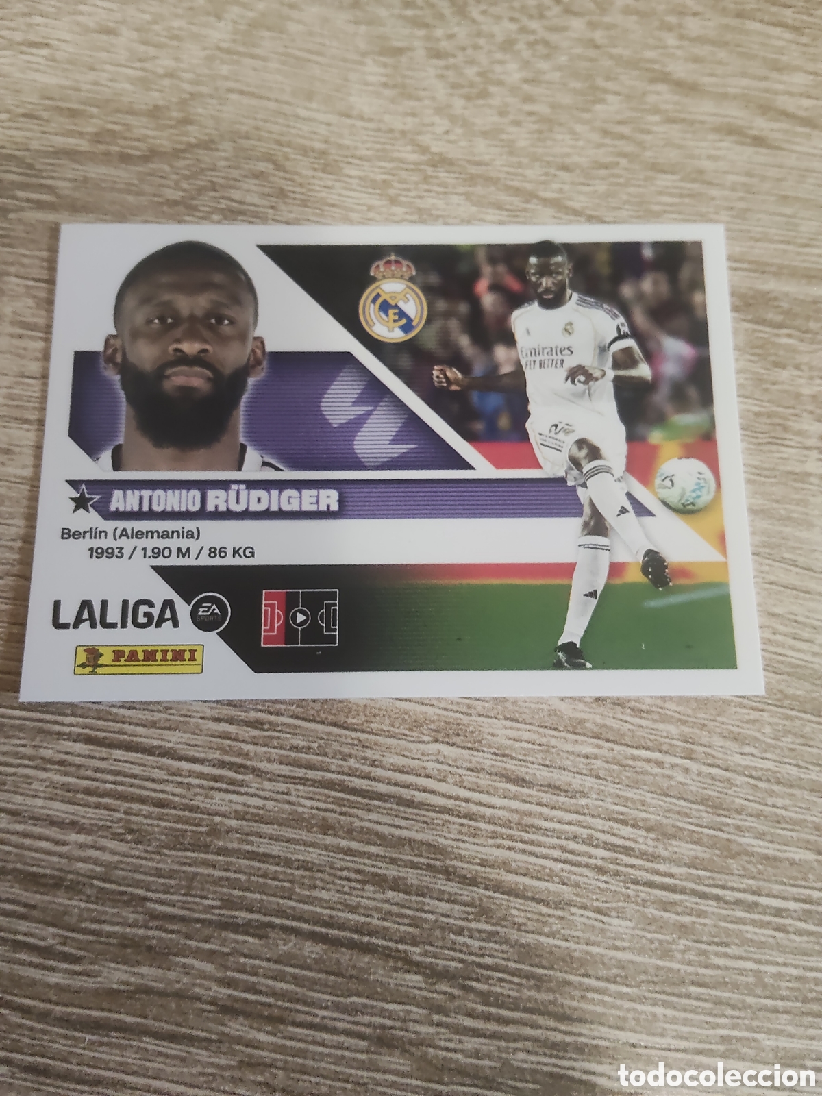 Cromos de f&uacute;tbol: Rudiger Real Madrid liga 2026 2027 26 27 ediciones este