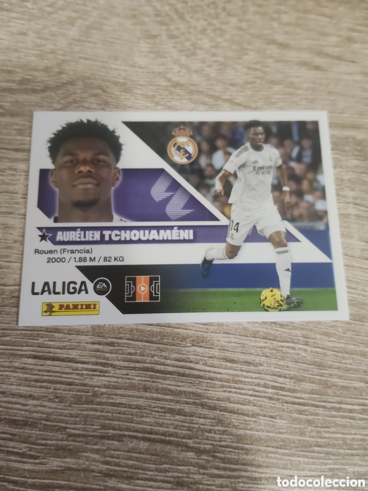 Cromos de f&uacute;tbol: Tchouameni Real Madrid liga 2026 2027 26 27 ediciones este