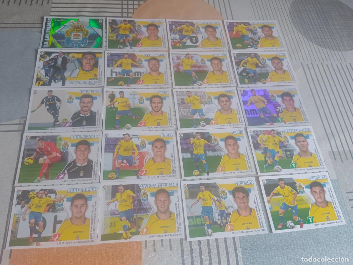 Cromos de f&uacute;tbol: 2015 2016 15 16 LAS PALMAS 20 CROMOS EQUIPO COMPLETO HASTA 2&ordf; EDICION BRILLANTE NUEVOS