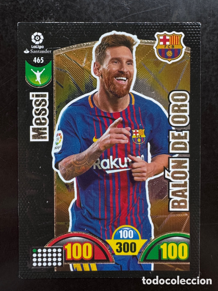 Figurine di Calcio: Messi Bal&oacute;n de Oro Barcelona Adrenalyn 2017/18