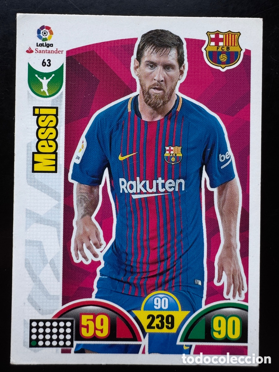 Figurine di Calcio: Messi 63 Barcelona Adrenalyn 2017/18