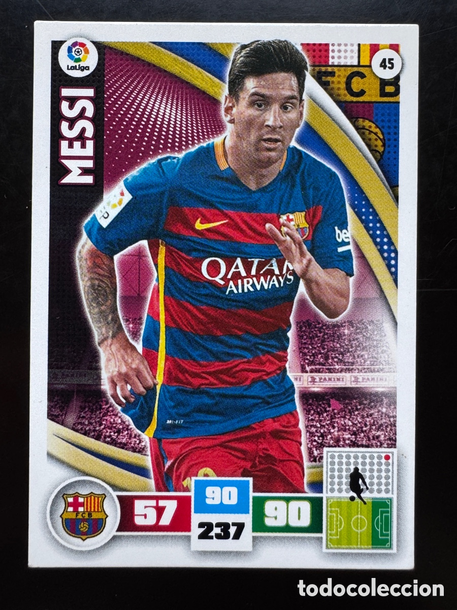 Cromos de f&uacute;tbol: Messi 45 Barcelona Adrenalyn 2015/16