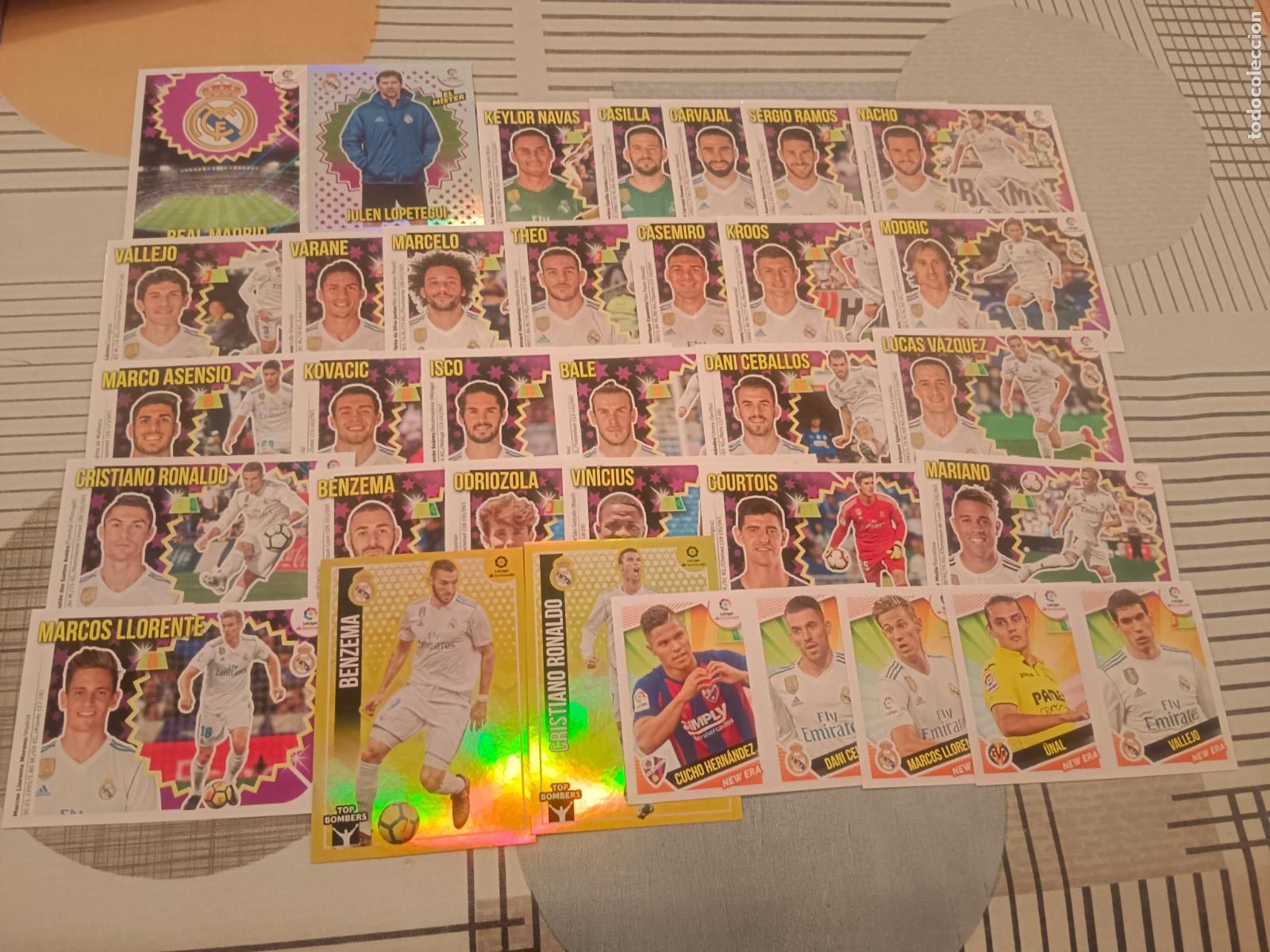 Cromos de f&uacute;tbol: 2018 2019 18 19 REAL MADRID 32 CROMOS EQUIPO COMPLETO TODO LO EDITADO CRISTIANO BRILLANTE NUEVOS