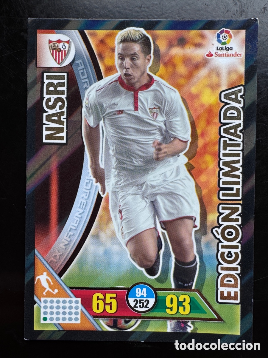 Cromos de f&uacute;tbol: Nasri Edici&oacute;n limitada Sevilla Adrenalyn 2016/17