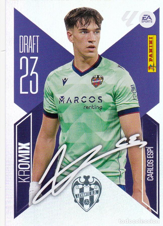 Fu&szlig;ball-Sticker: ESTE 2026-27 * CARLOS ESP&Iacute; * DRAFT 23 CROMIX K 4 - DEL LEVANTE (NUEVO DE SOBRE) (A-20)