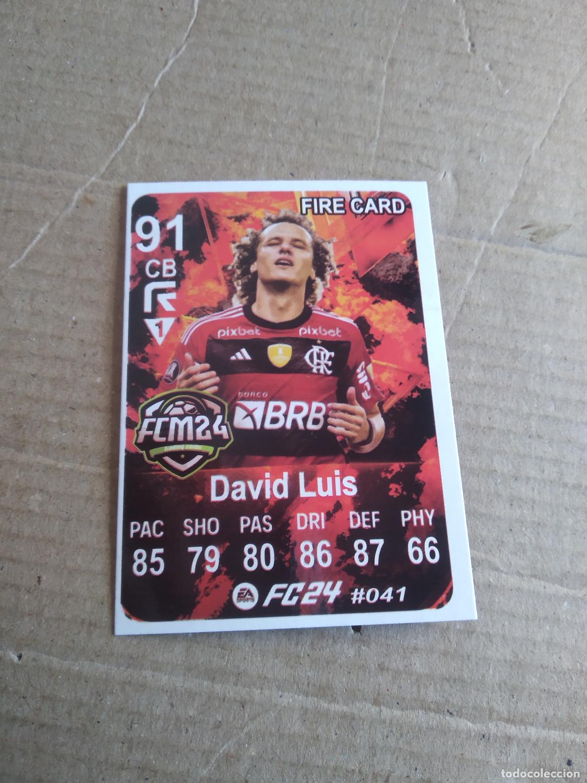 Cromos de f&uacute;tbol: 41 DAVID LUIZ FLAMENGO CROMO FUTBOL BRASILEIRAO EA SPORTS FC24 LIGA BRASIL CARD GAME