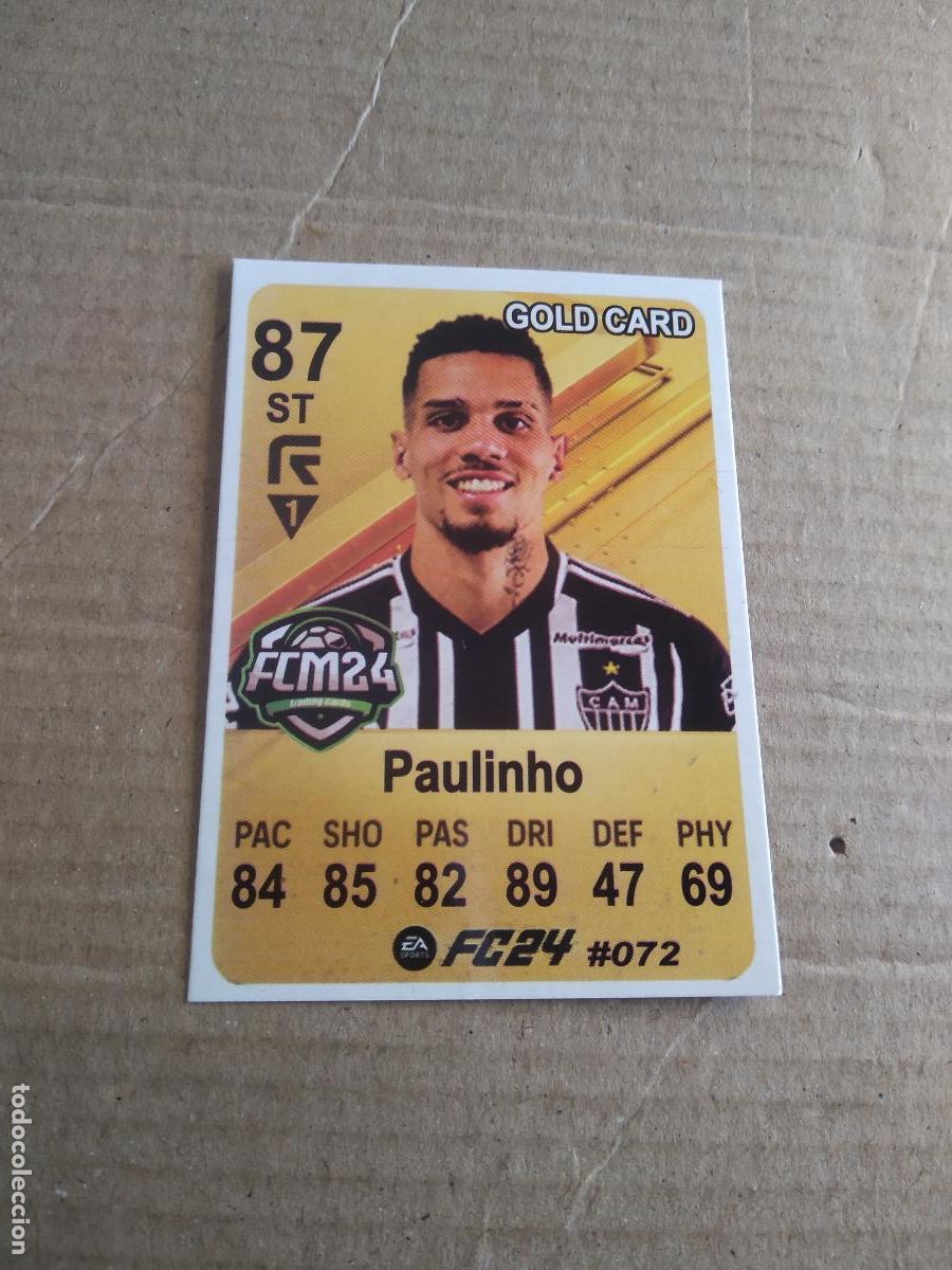 Football Stickers: 72 PAULINHO ATLETICO MINEIRO CROMO FUTBOL BRASILEIRAO EA SPORTS FC24 LIGA BRASIL CARD GAME