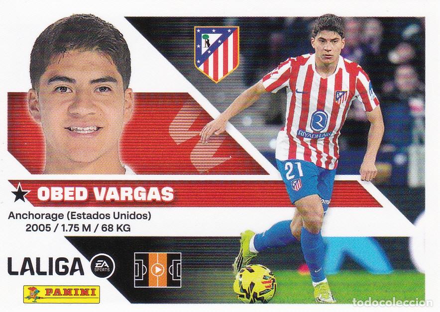 Football Stickers: ESTE 2026-27 * OBED VARGAS * N&ordm; 14B - DEL AT MADRID (NUEVO DE SOBRE) (A-20)