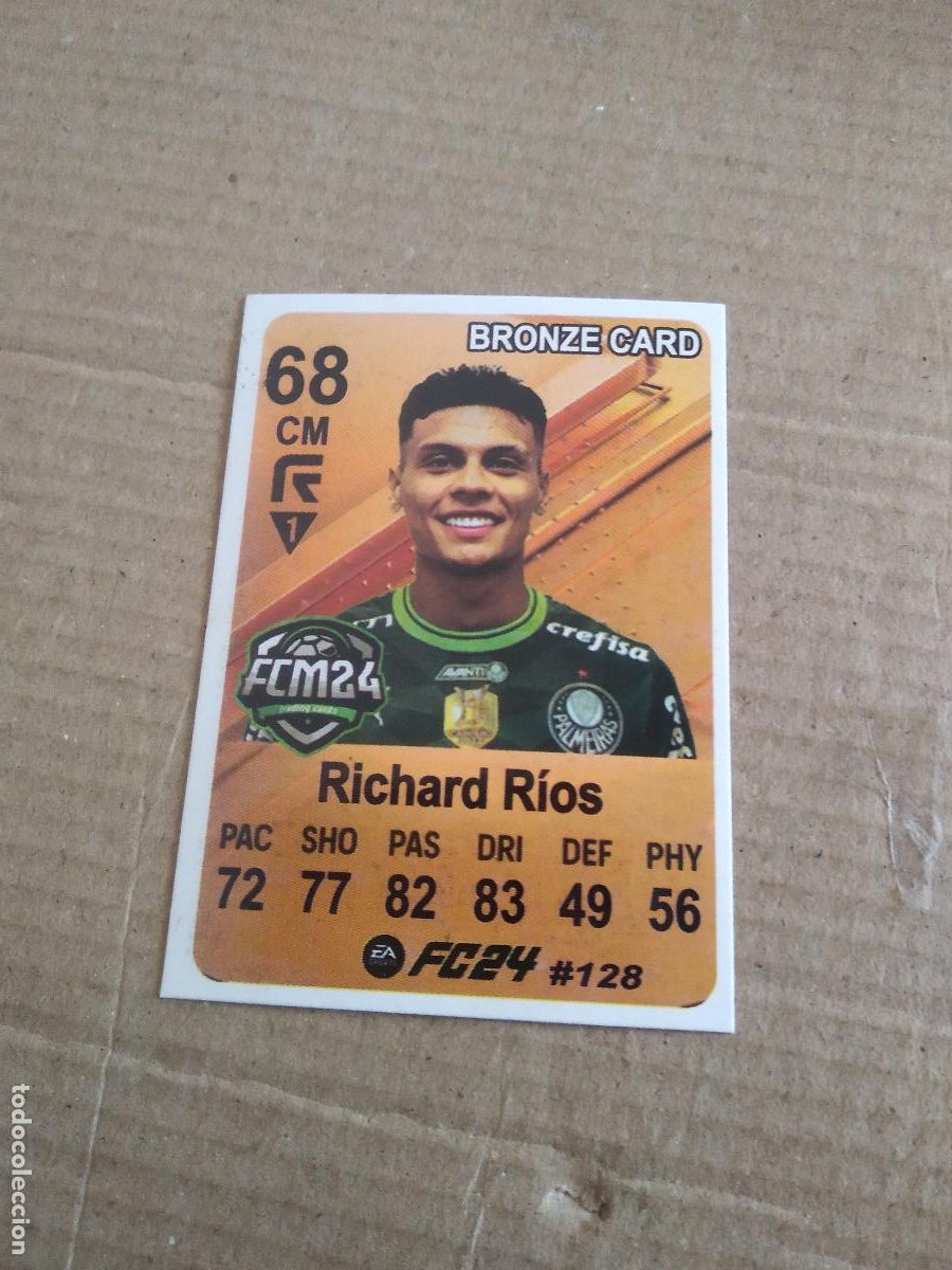Football Stickers: 128 RICHARD RIOS PALMEIRAS CROMO FUTBOL BRASILEIRAO EA SPORTS FC24 LIGA BRASIL CARD GAME