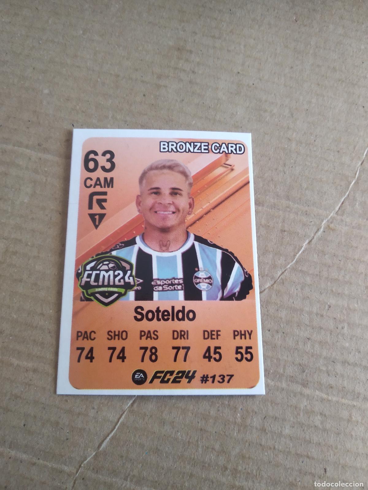 Football Stickers: 137 SOTELDO GREMIO CROMO FUTBOL BRASILEIRAO EA SPORTS FC24 LIGA BRASIL CARD GAME