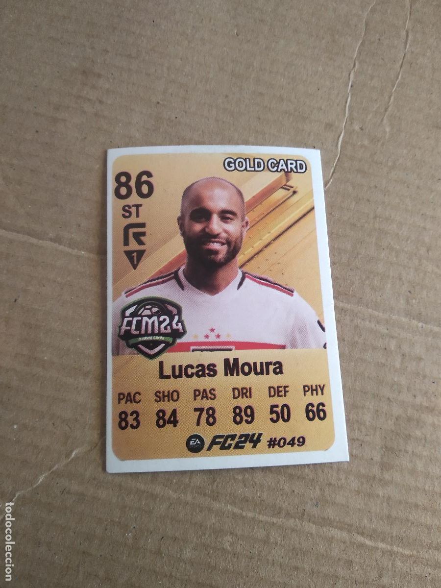 Football Stickers: 49 LUCAS MOURA SAO PAULO CROMO FUTBOL BRASILEIRAO EA SPORTS FC24 LIGA BRASIL CARD GAME