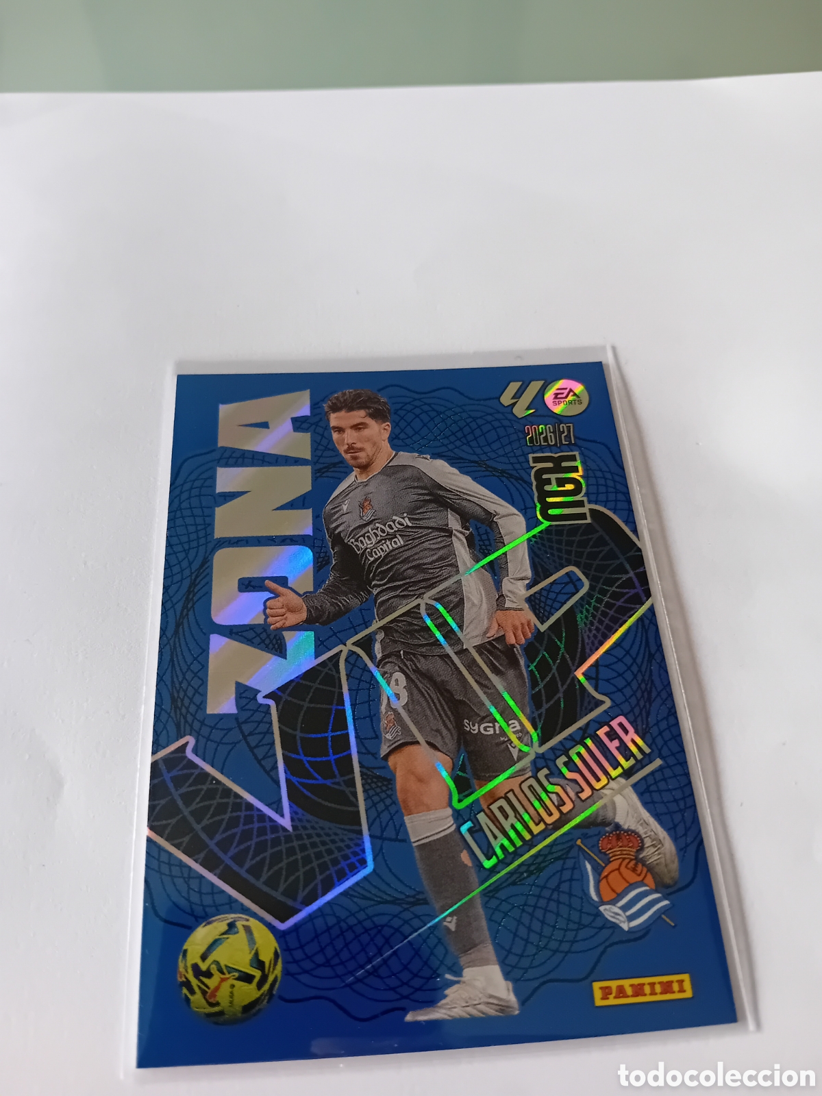 Cromos de f&uacute;tbol: Soler Zona Vip 390 Real Sociedad 26 27 2026 2027 Megacracks MGK Panini Nuevo