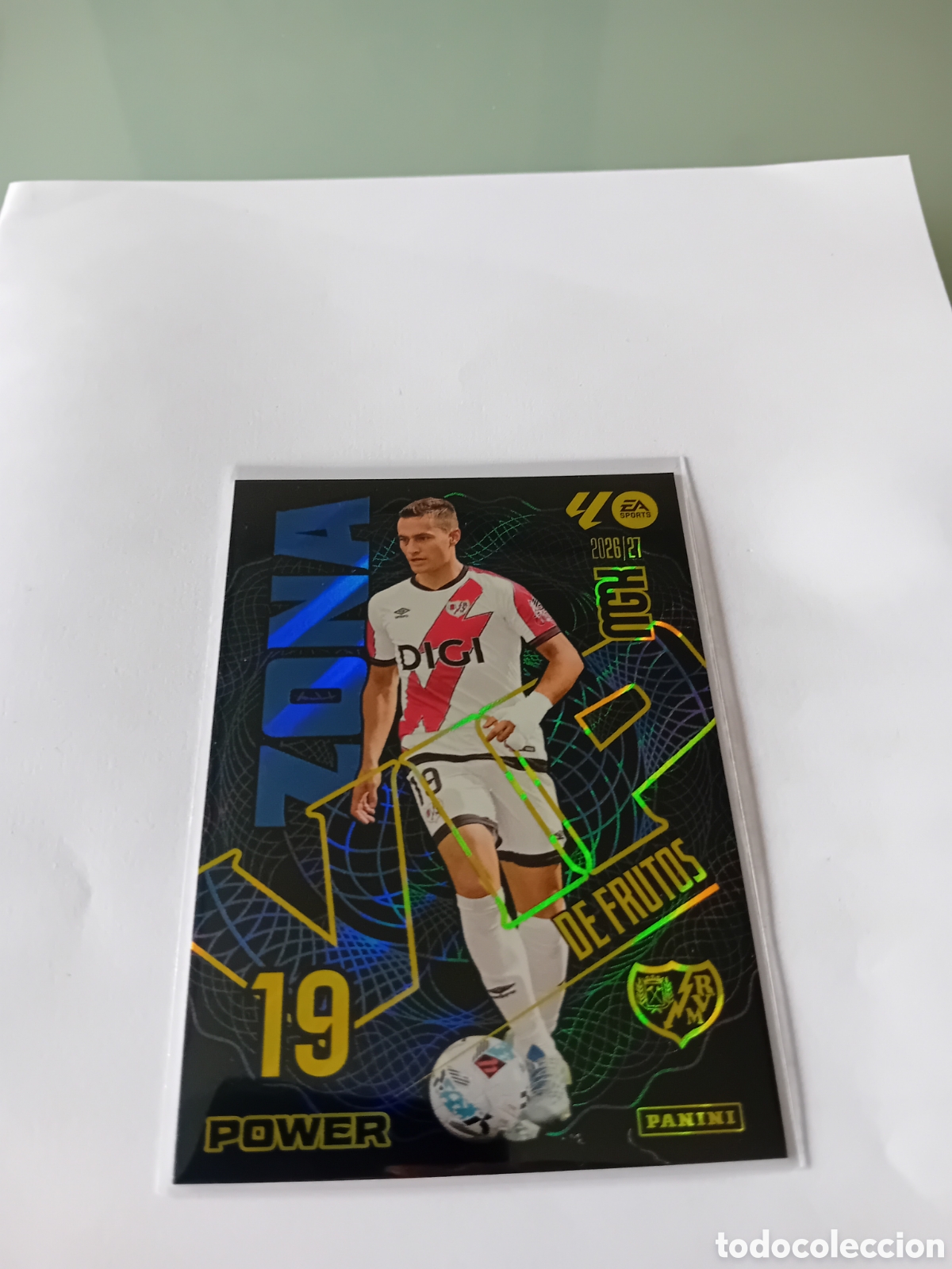 Cromos de f&uacute;tbol: De Frutos Zona Vip 392 P Rayo Vallecano 26 27 2026 2027 Megacracks MGK Panini Nuevo