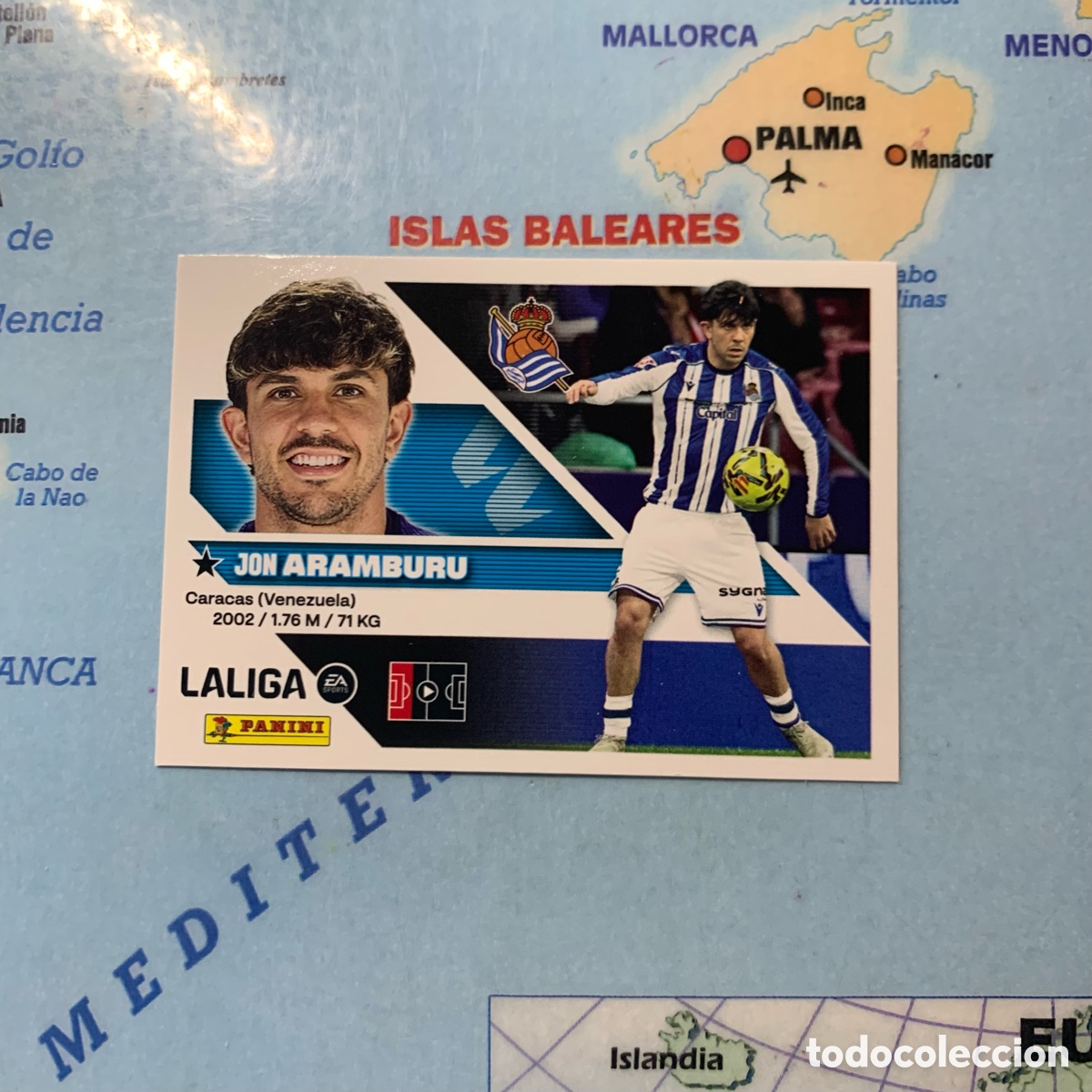 Figurine di Calcio: Aramburu n&uacute;mero 5 de la Real Sociedad cromo liga este 26-27 2026-2027