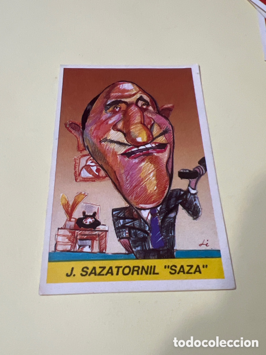 Figurine di Calcio: E246. N&ordm; 95 SAZATORNIL SAZA - CARICATURAS EDITORIAL MILANO 1992 - CROMO SIN PEGAR -