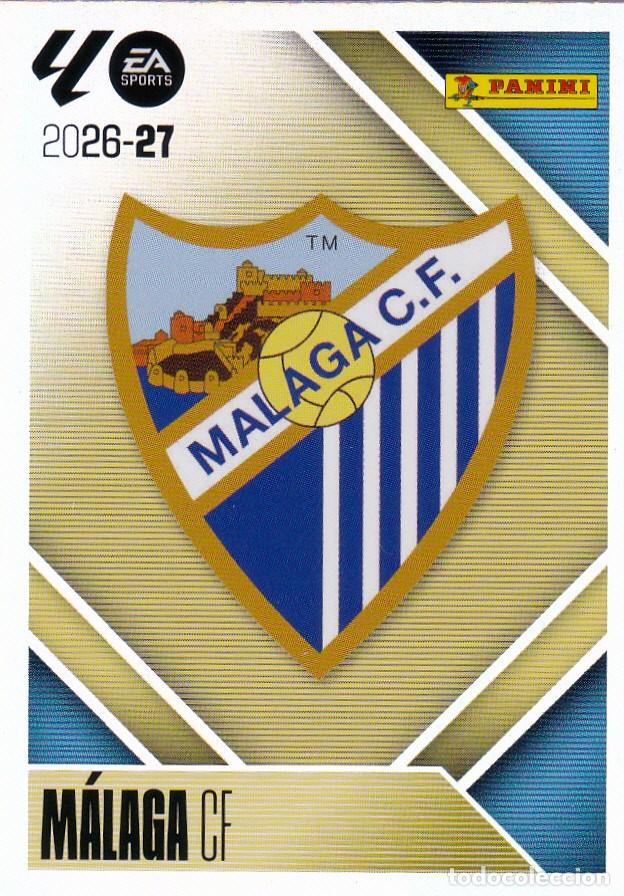 Cromos de f&uacute;tbol: ESTE 2026-27 * ESCUDO * N&ordm; 1 - DEL M&Aacute;LAGA (NUEVO DE SOBRE) (A-20)