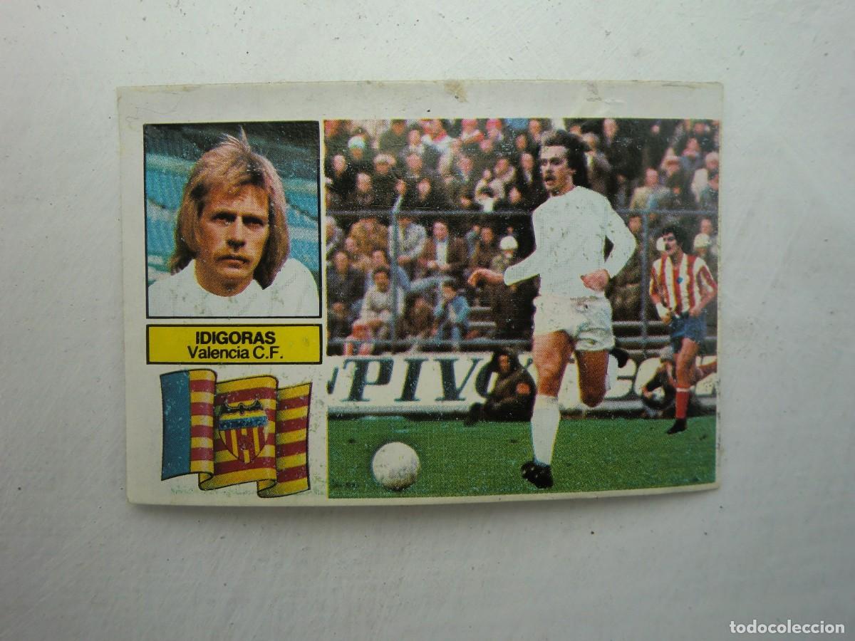 Cromos de f&uacute;tbol: Cromo de f&uacute;tbol de la LIGA ESTE 82-83 1982-1983: ID&Iacute;GORAS (Valencia), coloca, versi&oacute;n doble imagen