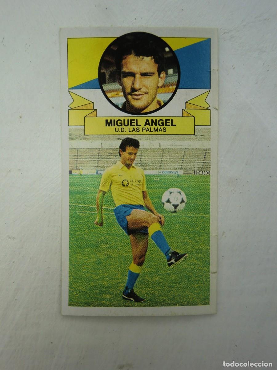 Cromos de f&uacute;tbol: Cromo de f&uacute;tbol LIGA ESTE 85-86 1985-1986: MIGUEL &Aacute;NGEL (Las Palmas), baja
