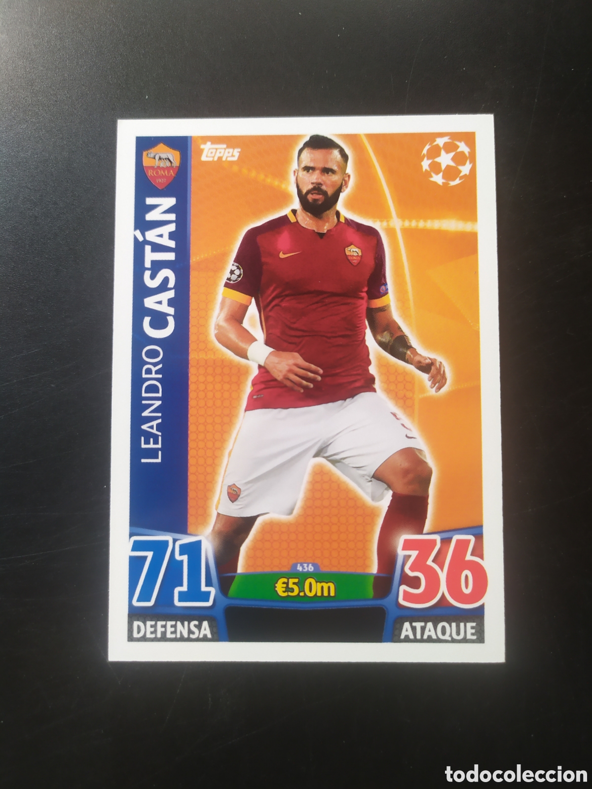 Cromos de f&uacute;tbol: UEFA Champions match attax topps 2015 2016 15 16 Castan n&deg; 436 Roma