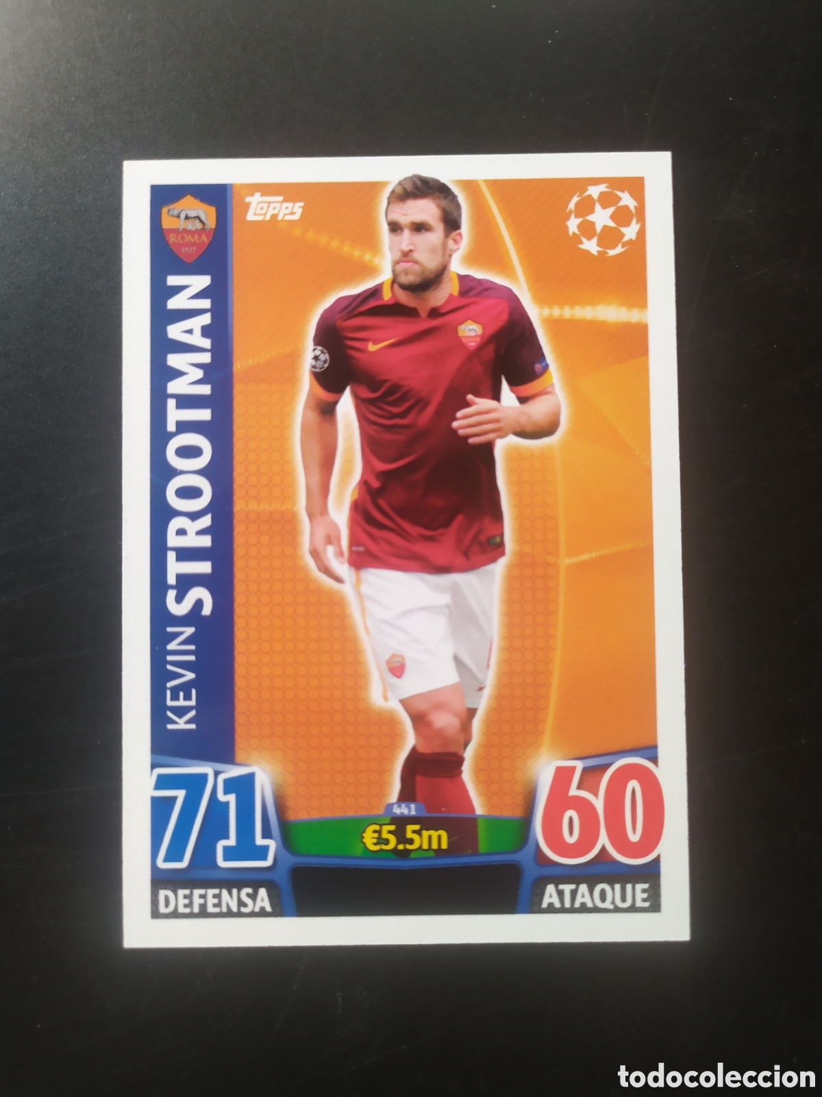 Football Stickers: UEFA Champions match attax topps 2015 2016 15 16 Strootman n&deg; 441 Roma
