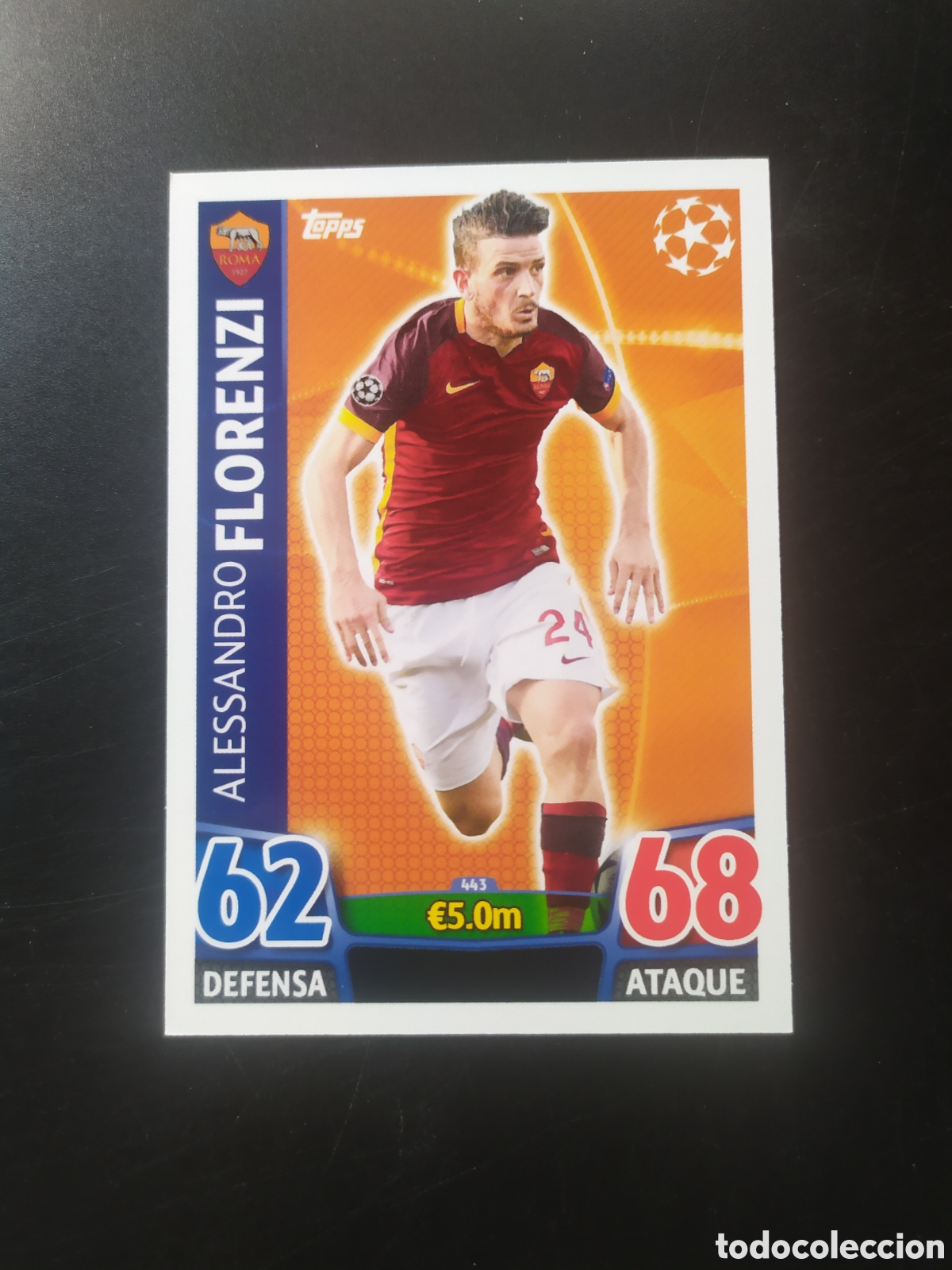 Football Stickers: UEFA Champions match attax topps 2015 2016 15 16 Florenzi n&deg; 443 Roma