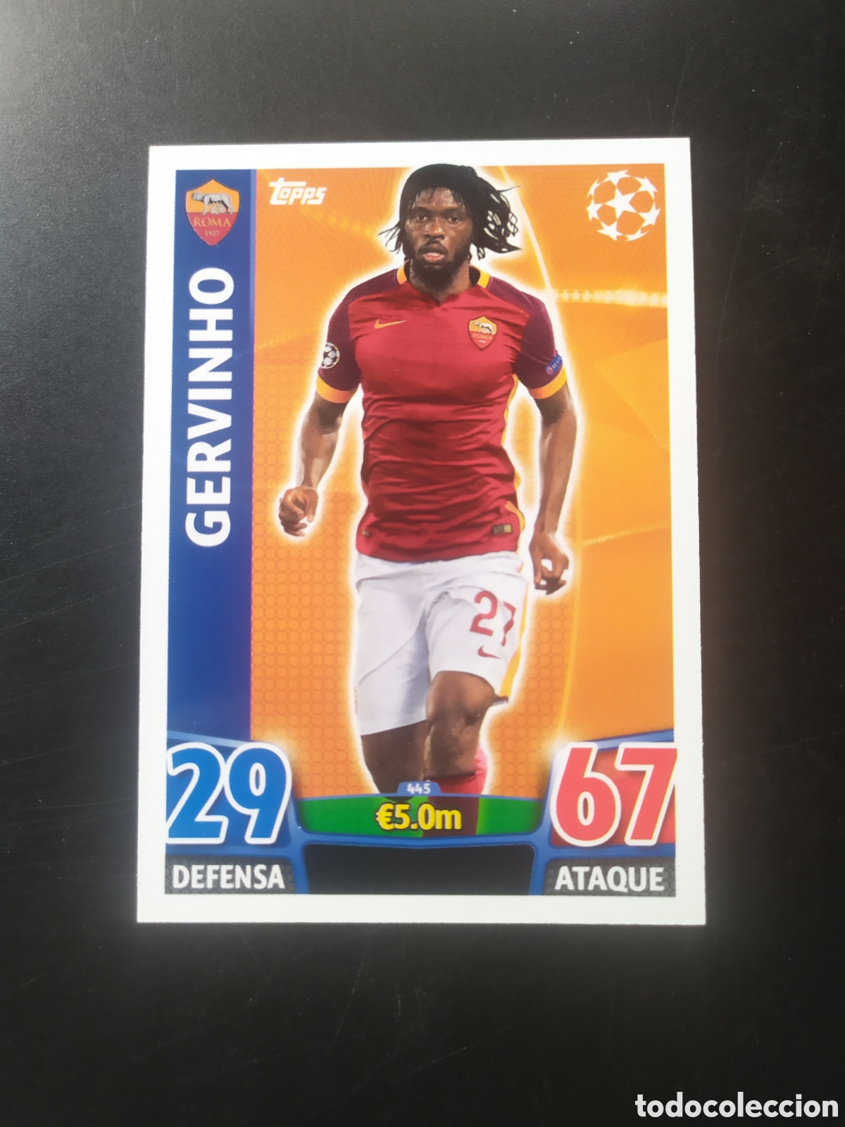 Cromos de f&uacute;tbol: UEFA Champions match attax topps 2015 2016 15 16 Gervinho n&deg; 445 Roma